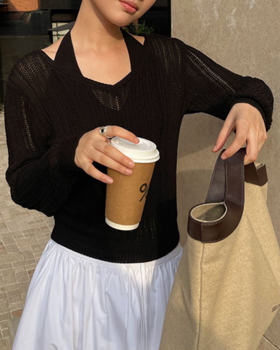 シースルーニットトップス A25047