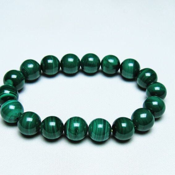 マラカイト ブレスレット 11mm 一点物 メール便可 [M便 1/10] 111-40437