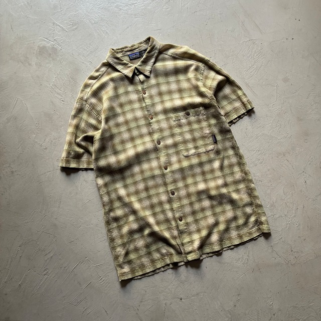 -Patagonia- 01年製 check design A/C Yarn-Dye shirt