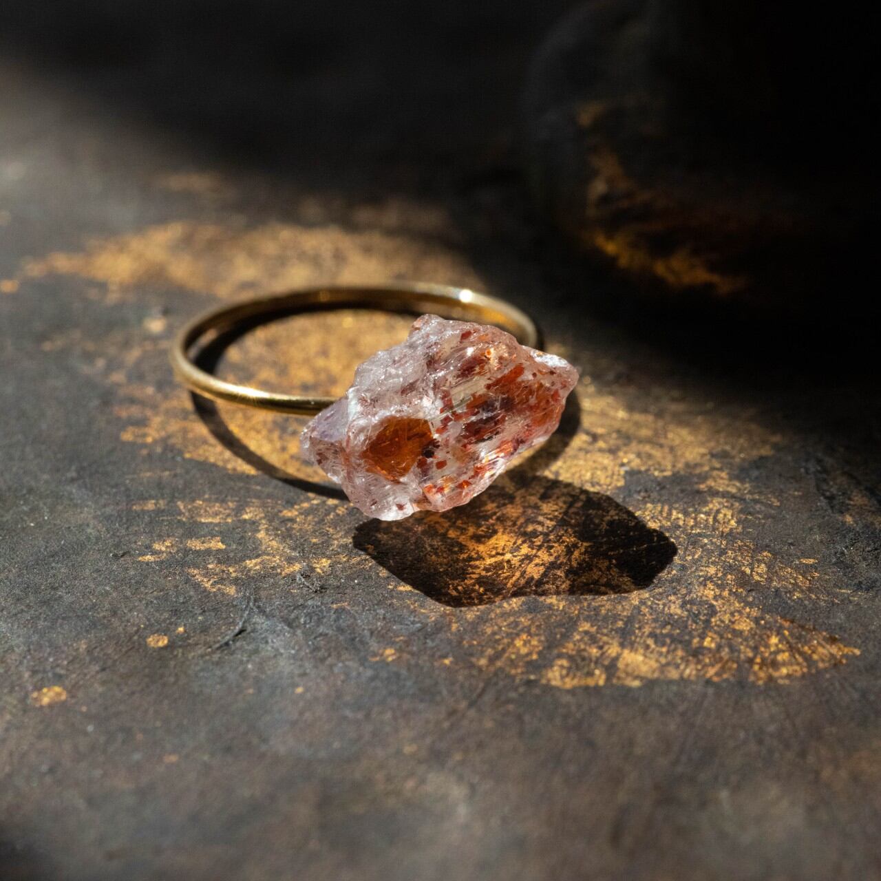 008 Blood Moon Collection】 サンストーン 鉱物原石 14kgf / シルバー