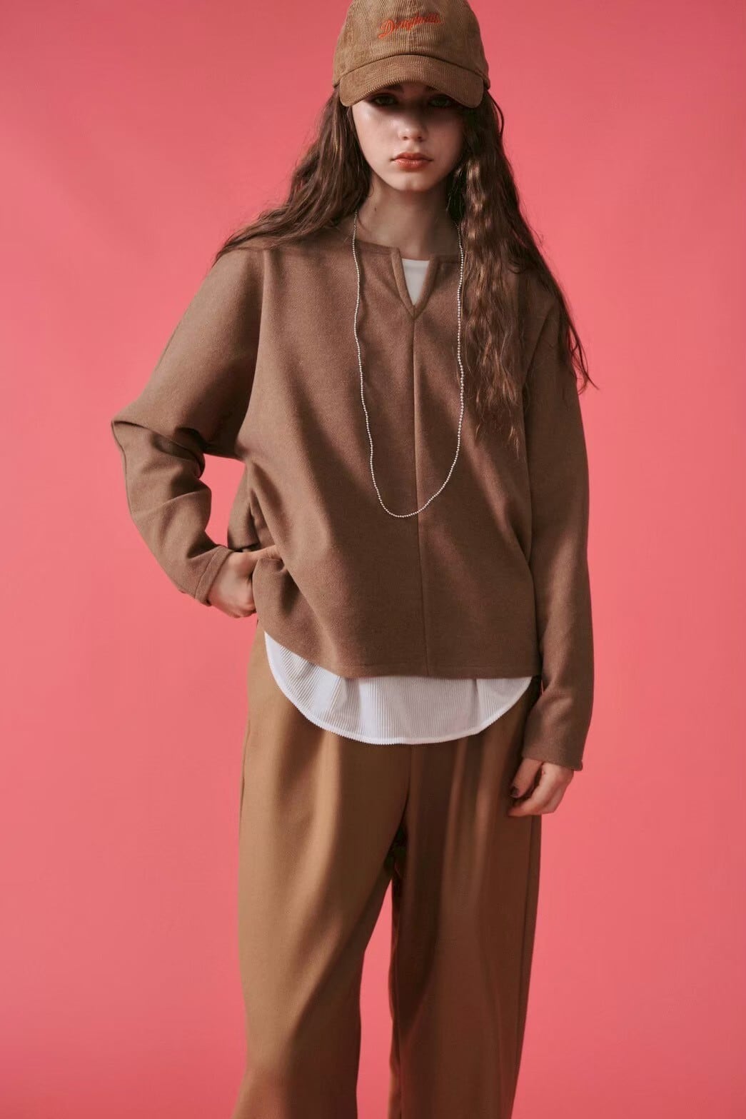 【LEMELANGE】セットアップ可　ストレッチジャージープルオーバー 8551005