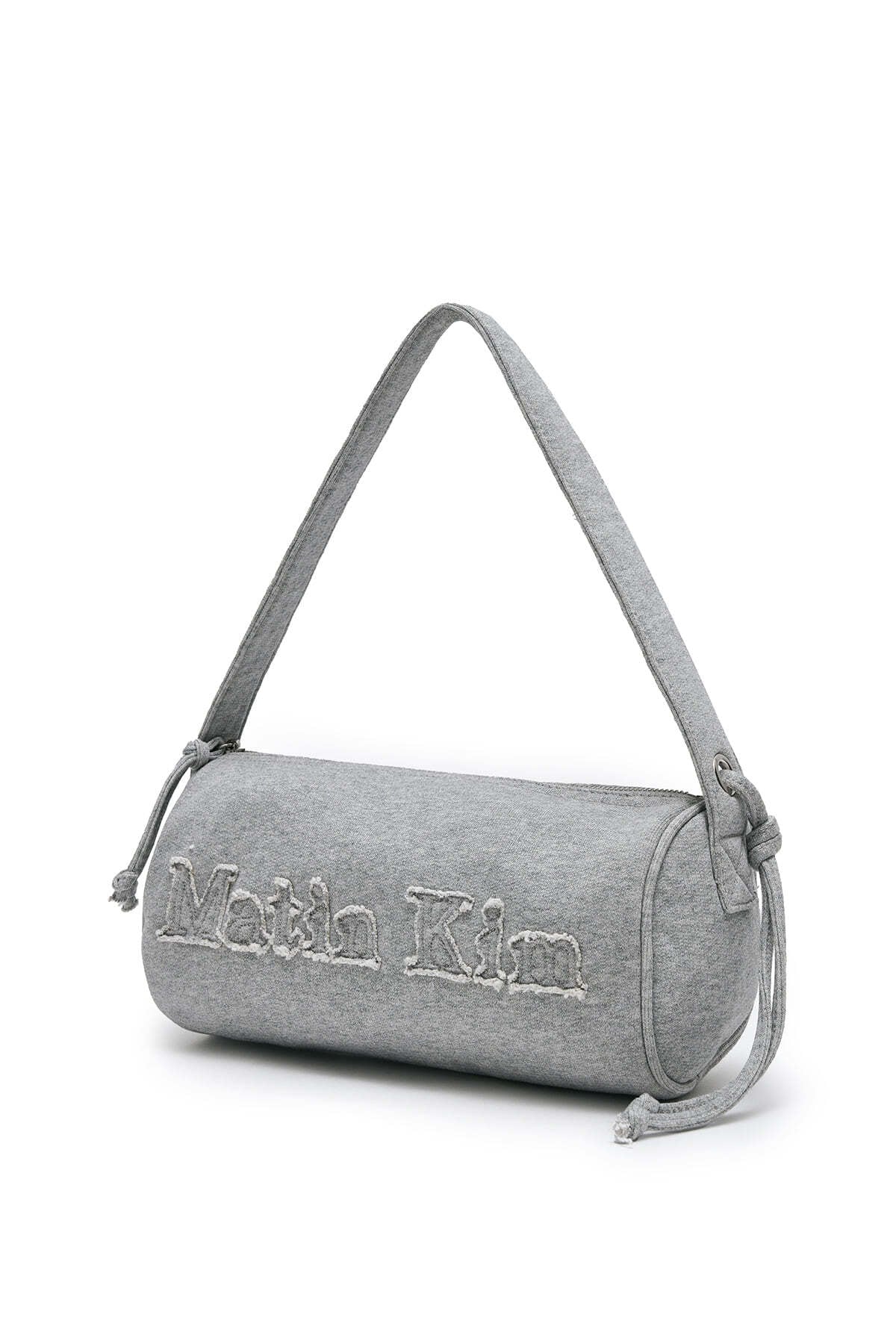 Matin Kim] APPLIQUE LOGO JERSEY DUFFLE BAG IN GREY 正規品 韓国