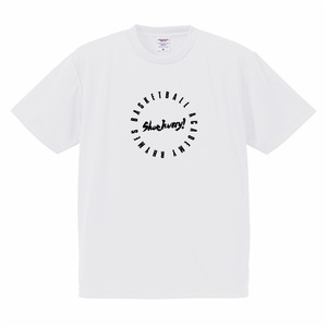 【SHOEHURRY! 】CIRCLE LOGO DRY TEE（WHITE/BLACK）｜ドライTシャツ（ホワイト/ブラック）