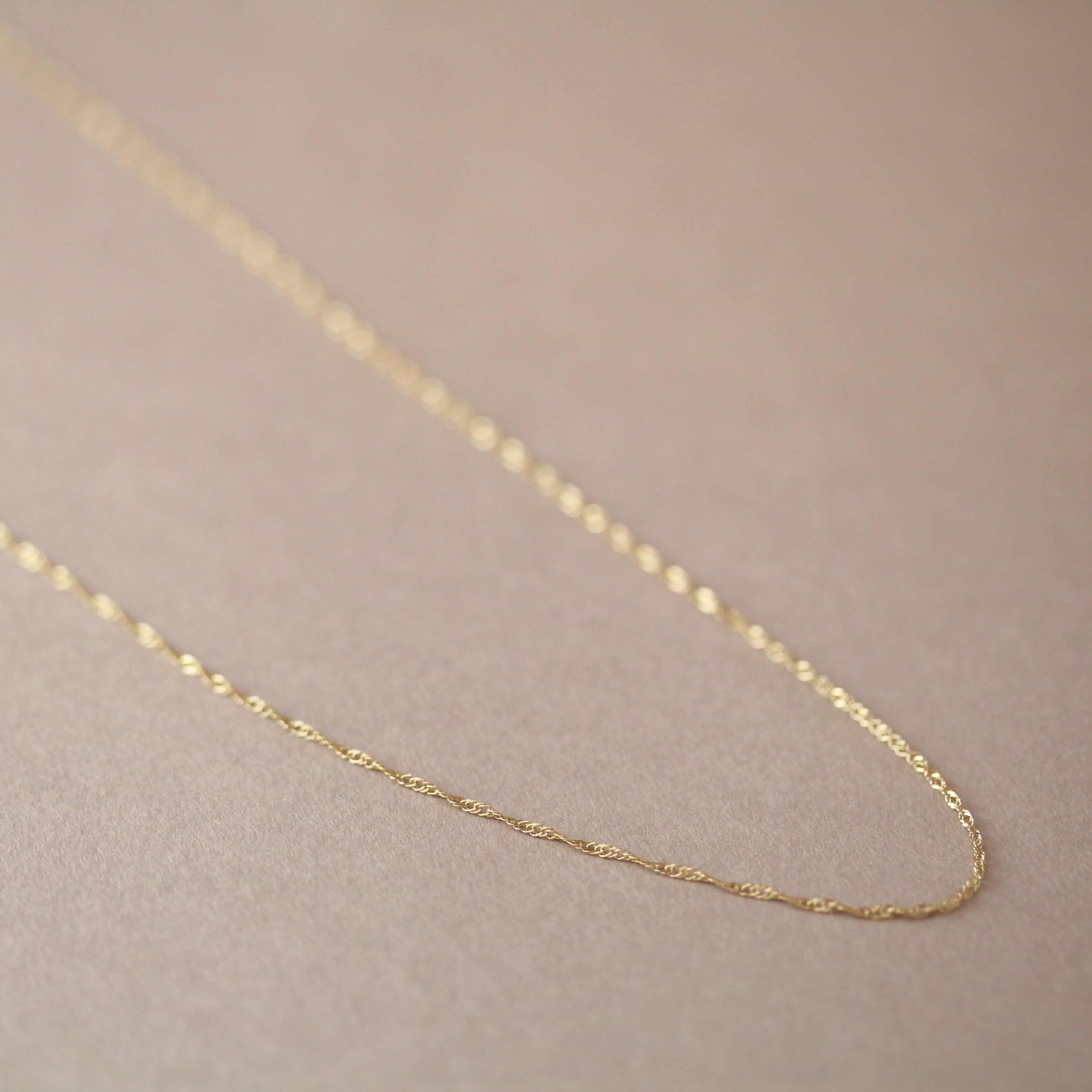 K10 イエローゴールド ツイストチェーンネックレス 40cm No.137