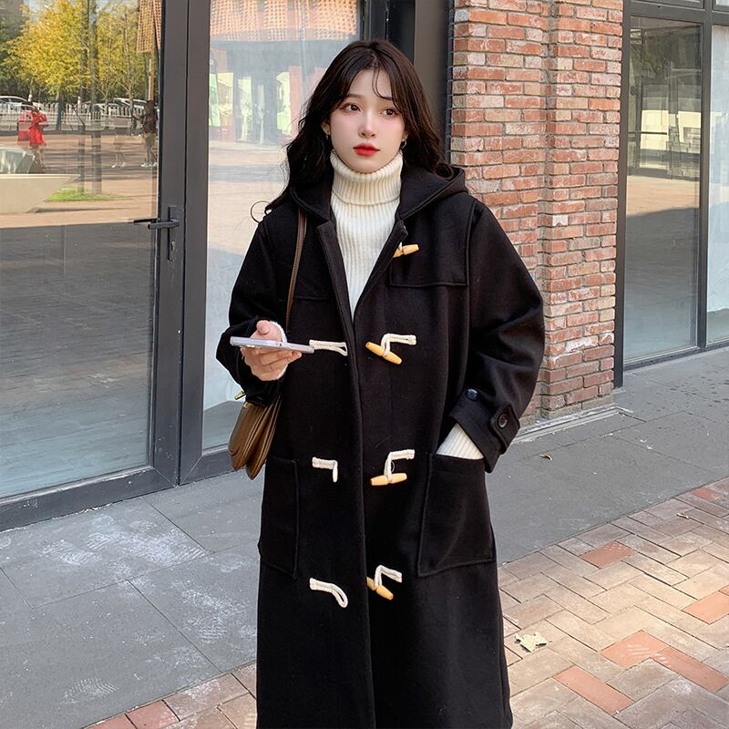 スタンダードバックルコート レディースウィンター レトロ 冬物 萌量不足94789361788