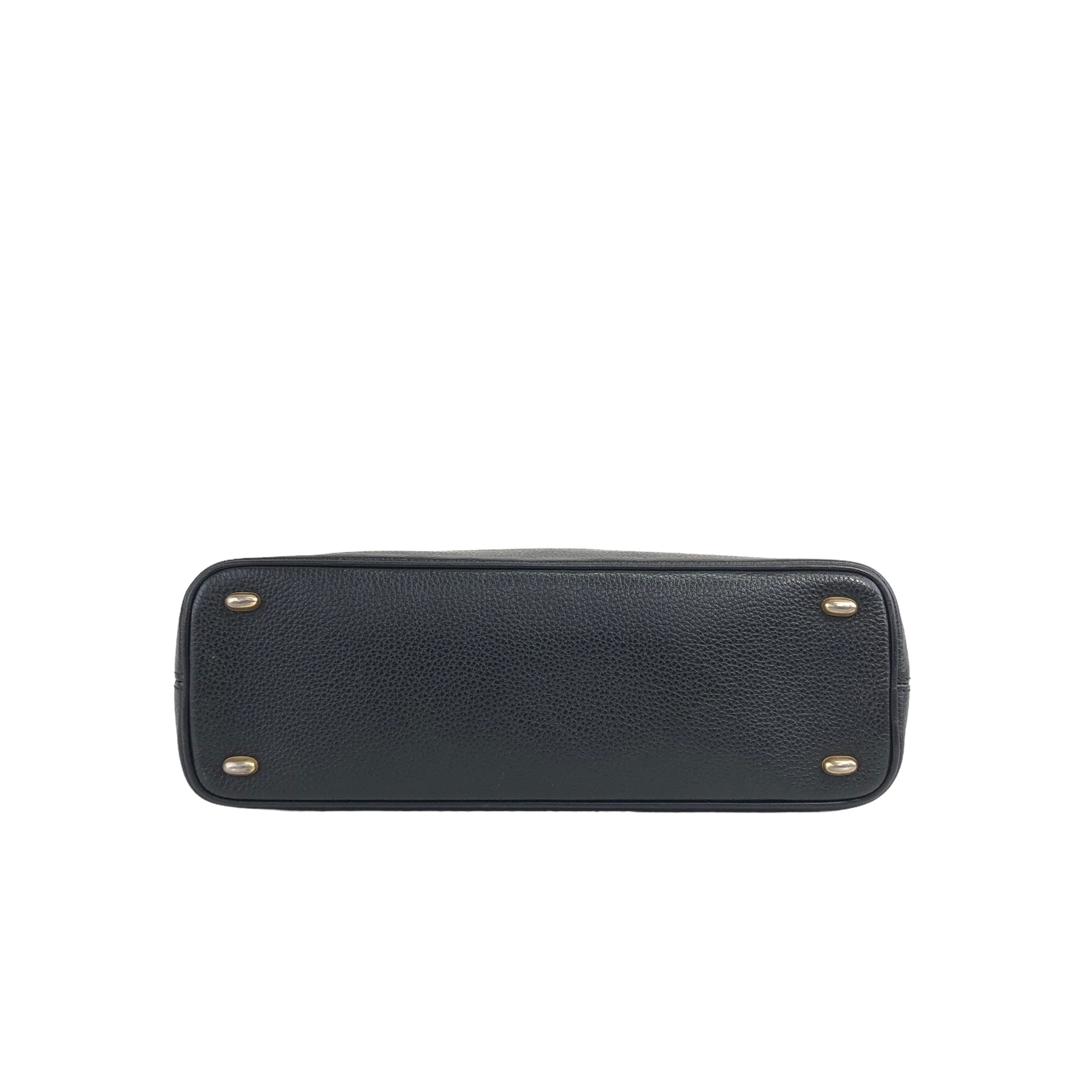 CELINE セリーヌ マンテル レザー ショルダーバッグ ブラック vintage