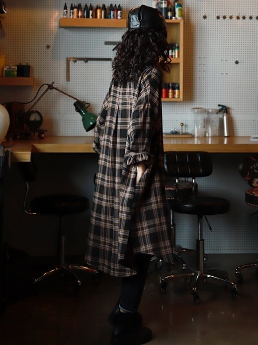 チェック柄シャツワンピース【G1551】 | Fecaco - メンズ＆レディース