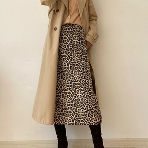 78オリジナル レオパードフランスゴブラン素材ペンシルスカート：¥26,000＋tax