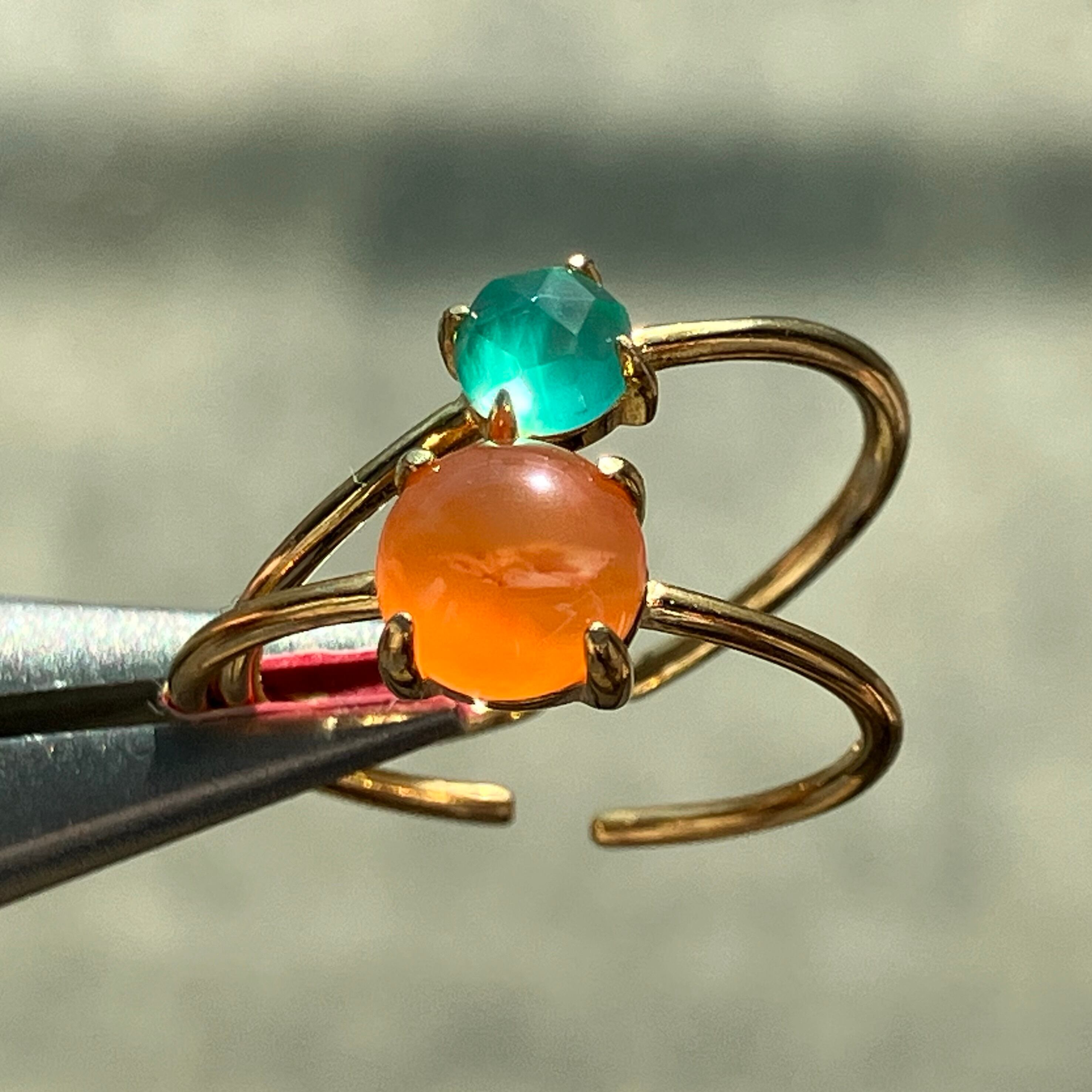 カーネリアンとグリーンオニキスのリングセット＊ | SOUTHWEST