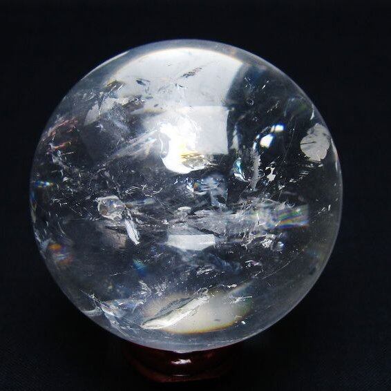 水晶 丸玉 56mm スフィア 置物 水晶玉 一点物 151-9082