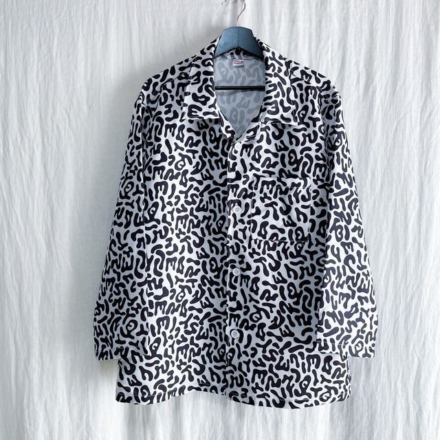 90s 韓国軍 バクテリア アメーバカモ 迷彩 カモフラ シャツ 3XL 