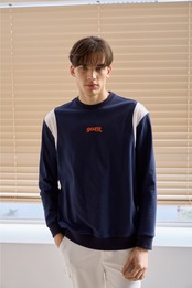 GOXO ゴーエックスオー フックスライスショルダーメッシュマンツーマン ブルー