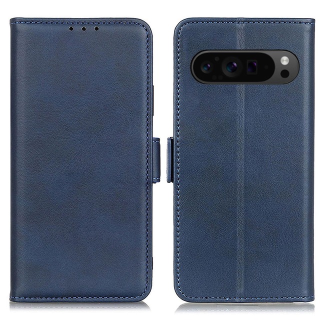 FOR Google Pixel 11/11 Pro ケース 手帳型 For グーグル ピクセル11 プロ 手帳 ケース 高級PUレザー シンプル手帳ケース 耐摩擦 サイドマグネット式 カード収納 大容量 3枚 横置きスタンド機能 耐衝撃 ブルー