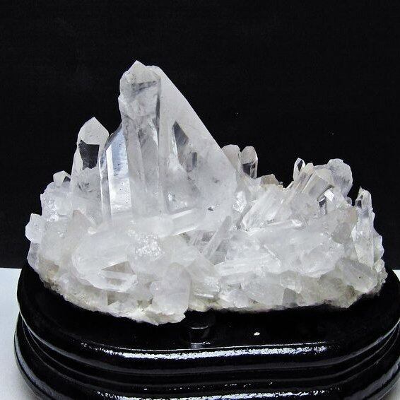 1.3Kg 水晶 クラスター マダガスカル産 台座付属 水晶 原石 一点物 182-9437