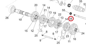 Aprilia 19～23 RSV4/Tuono 1100 5th wheel gear Z=34 2A000890