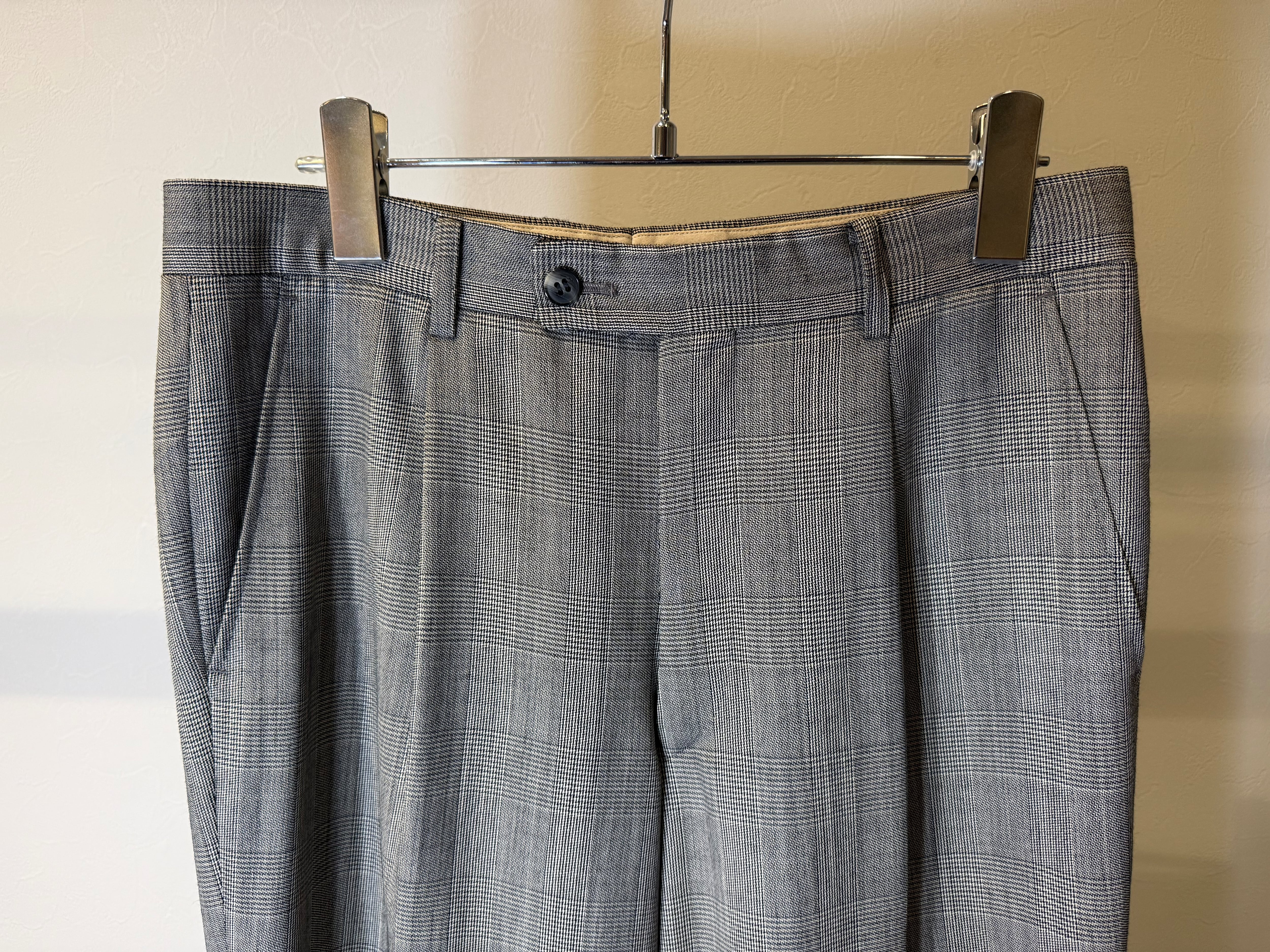 Christian Dior Glencheck 1Tuck Slacks | ancient