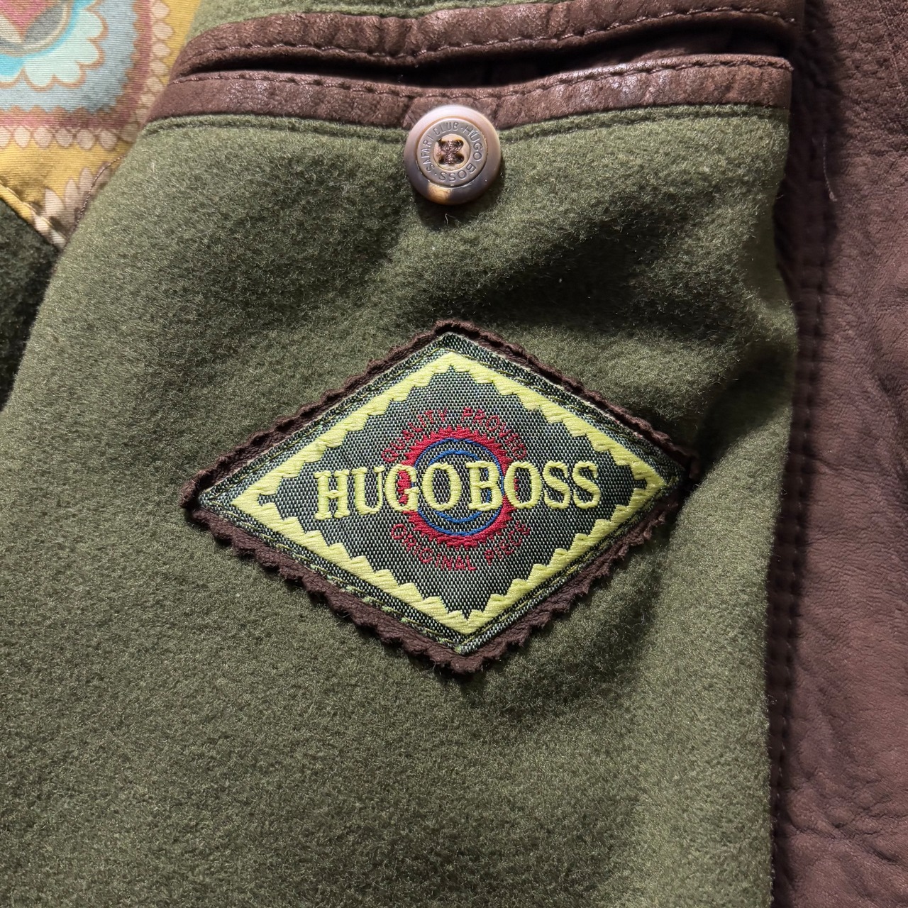 vintage 1980’s HUGO BOSS goat nubuck coverall coat