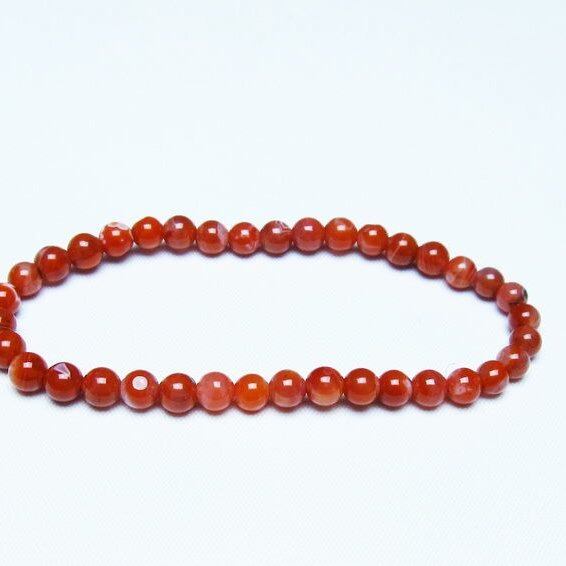 ナンホーンアゲート ブレスレット 5mm アゲート ブレス 一点物 メール便可 [M便 1/10] 111-47426