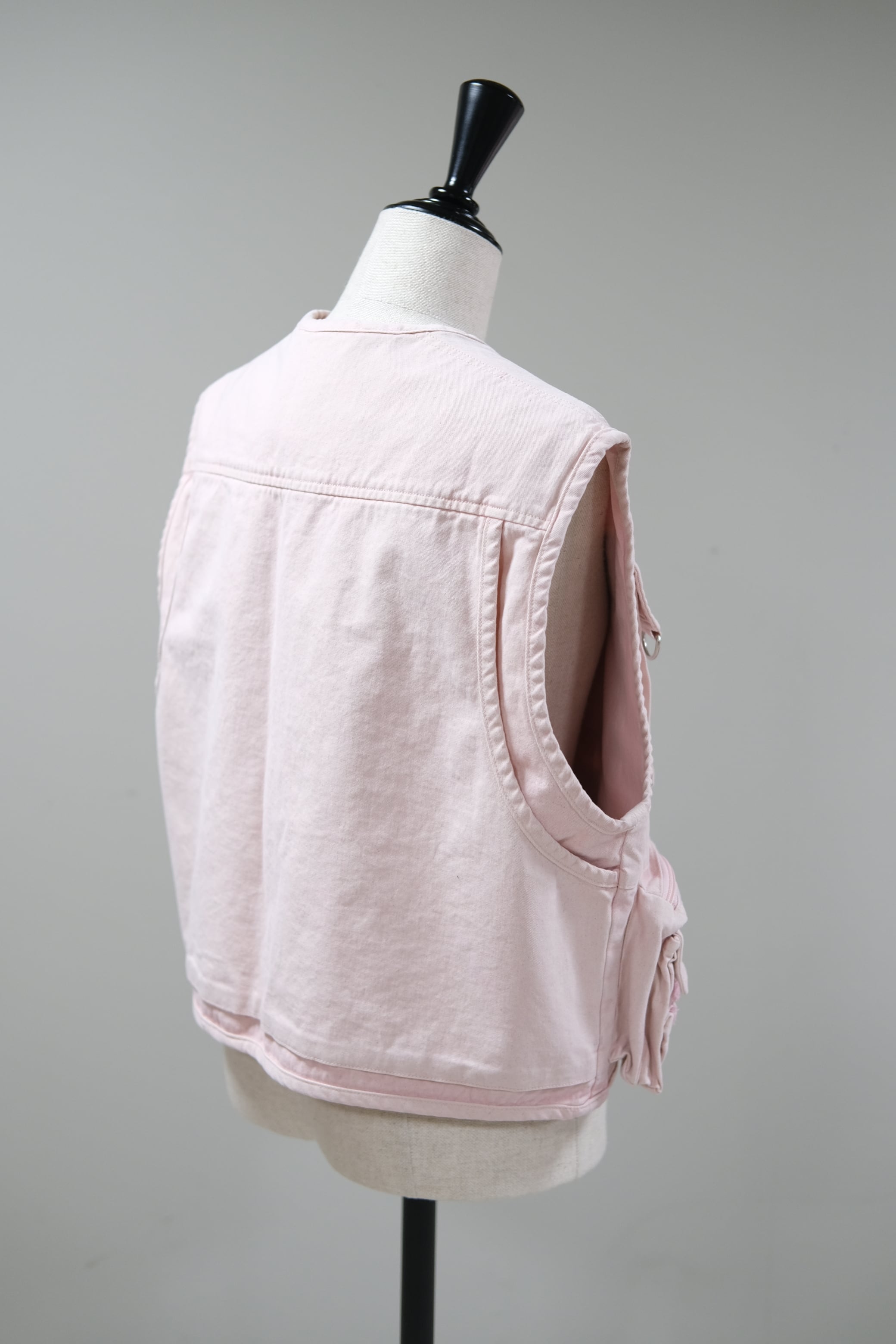 OPEN YY】APPLIQUE CARGO VEST - pink - | loop