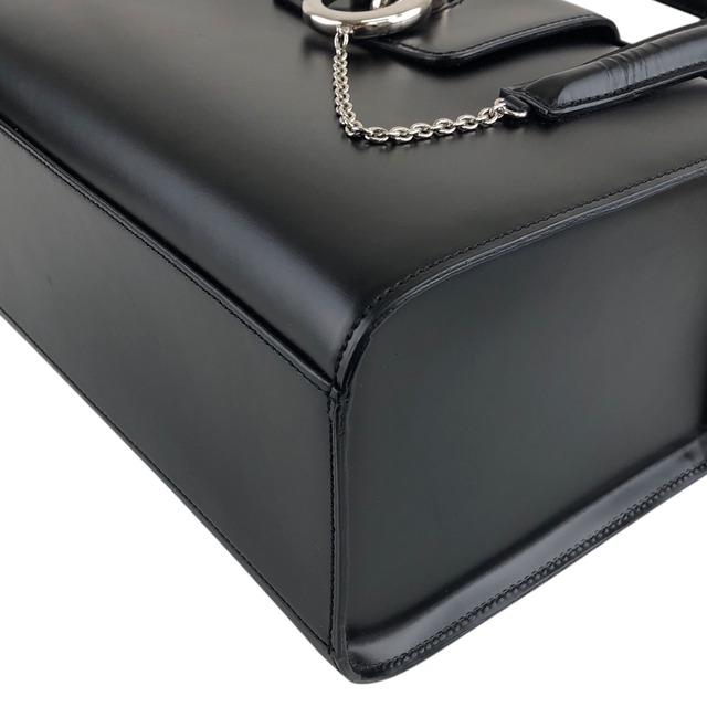 Cartier カルティエ ハンドバッグ ブラック パンテール チェーン レザー ボックス vintage ヴィンテージ オールド 6x7k6e