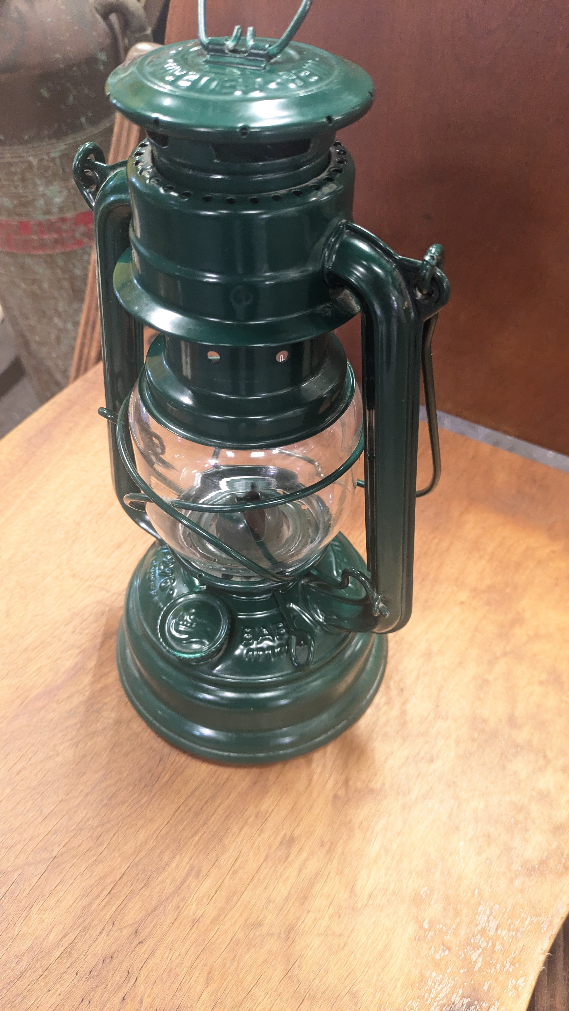 Vintage FeuerHand 276 Lantern Lamp W.Germany Green ビンテージ