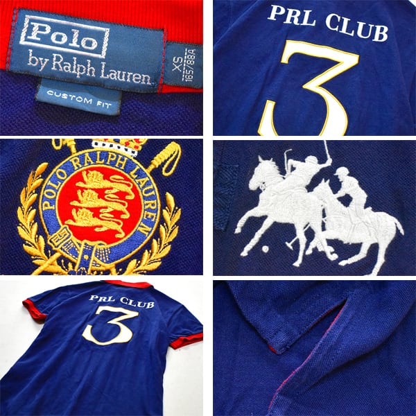 1点物◇ラルフローレンPOLOダブルポニー半袖ポロシャツ古着メンズXS