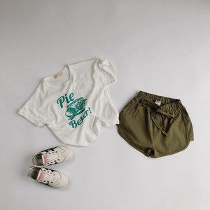 【KID】英字柄半袖シャツ　tシャツ