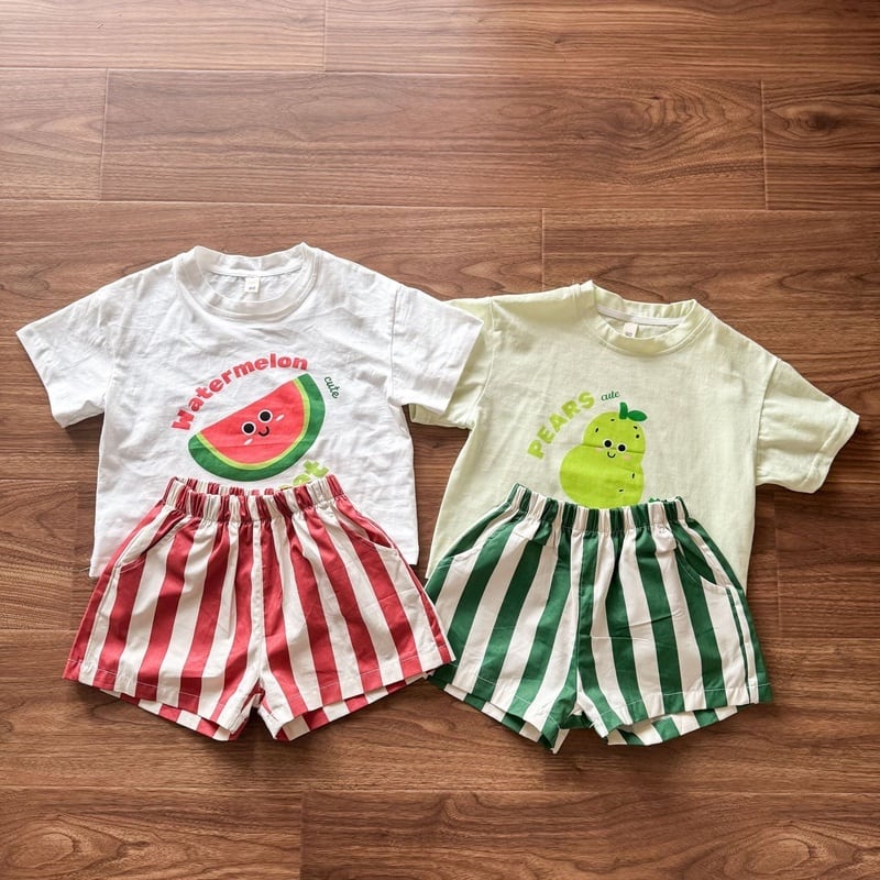 BABY&KID】フルーツシャツ＆ストライプパンツ | Betty