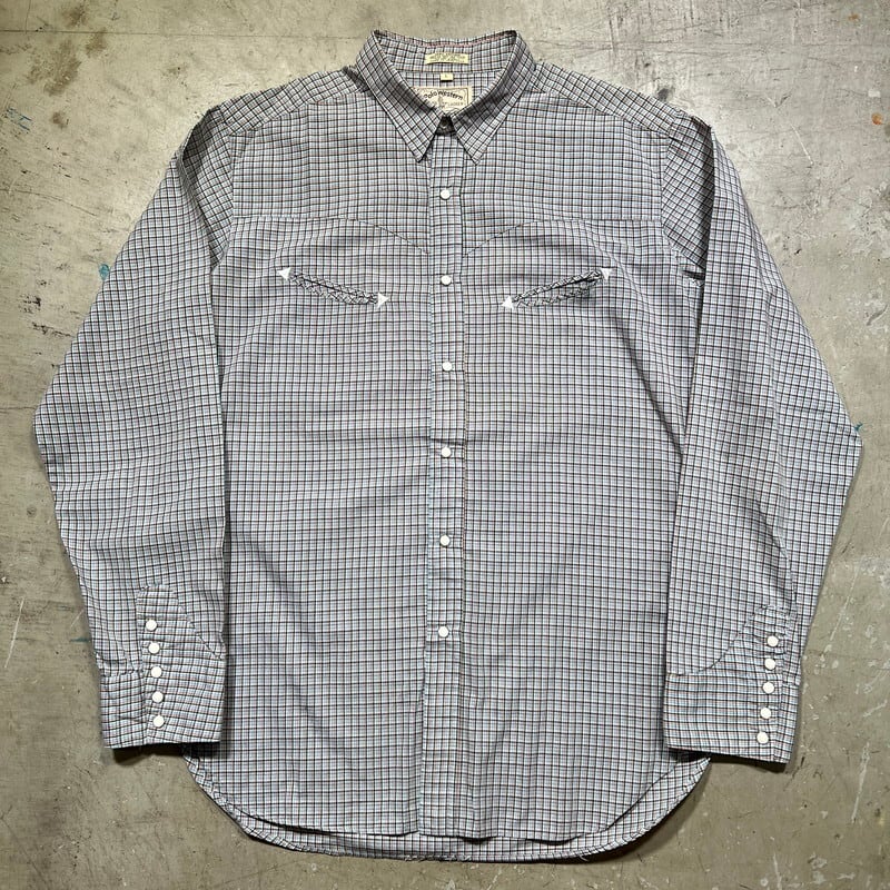 70's~ Polo Western RALPH LAUREN チェックウェスタンシャツ ミントコンディション ノンウォッシュ Lサイズ 香港製 希少 ヴィンテージ BA-2384 RM2803H