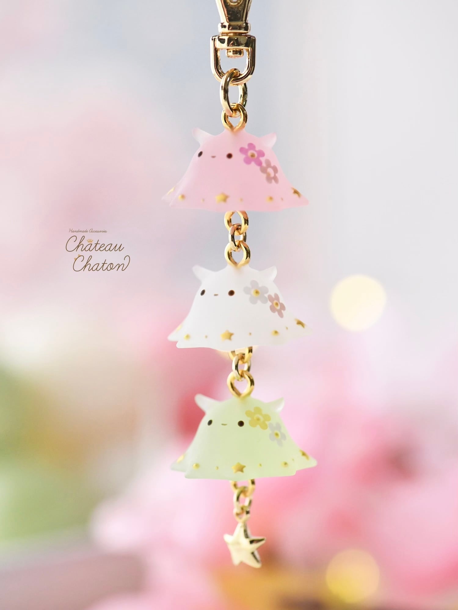 受注販売】花よりめんだこ / 三連キーホルダー | Château Chaton