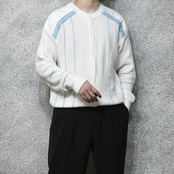 design knit blouson white