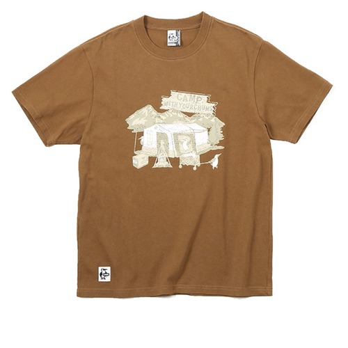 CHUMS Anti-Bug Camp in Utah T-Shirt ＜ブラウン(B005)＞ チャムス アンチバグキャンプインユタTシャツ レディース CH01-2382 CH11-2382 半袖 綿100%