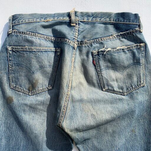 50's LEVI'S リーバイス 501XX 革パッチ最終 デニム 両面赤タブ 50's LEVI'S リーバイス 501XX 革パッチ最終 デニム 両面赤タブ