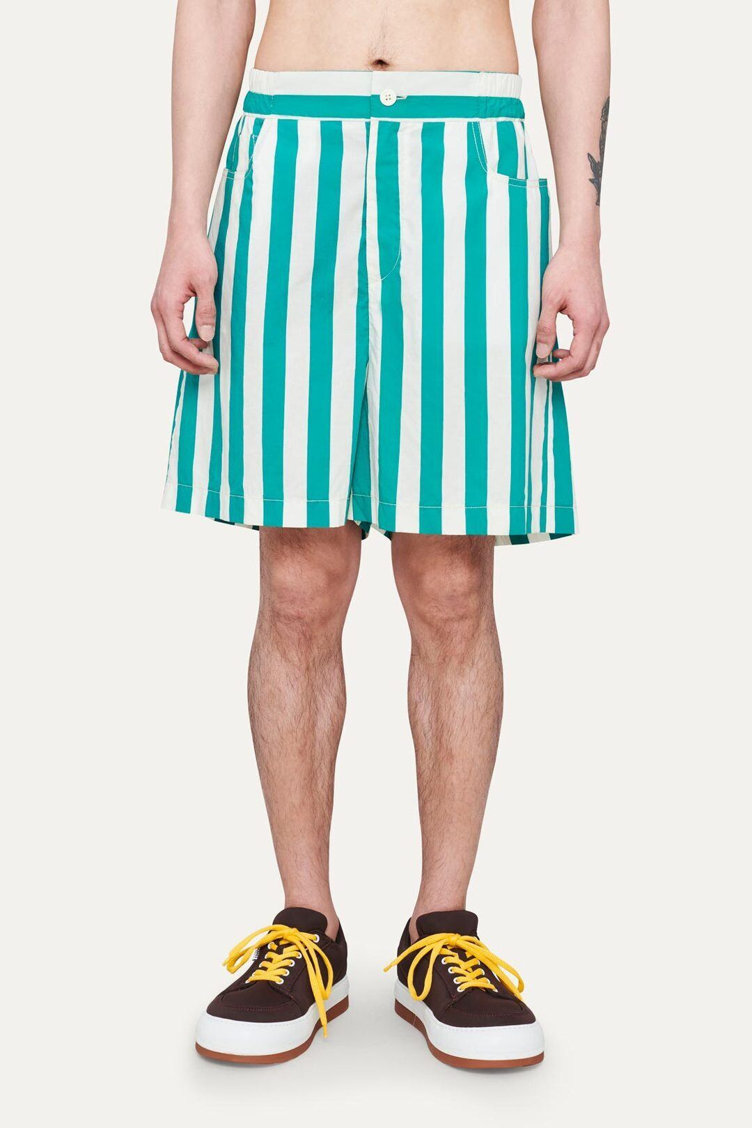 『SUNNEI』striped shorts / OFF WHITE × MINT