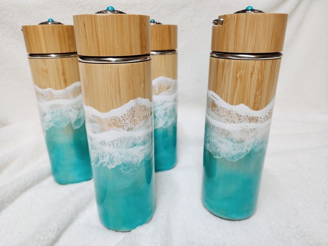 360.オーシャンレジンアート ステンレスボトル