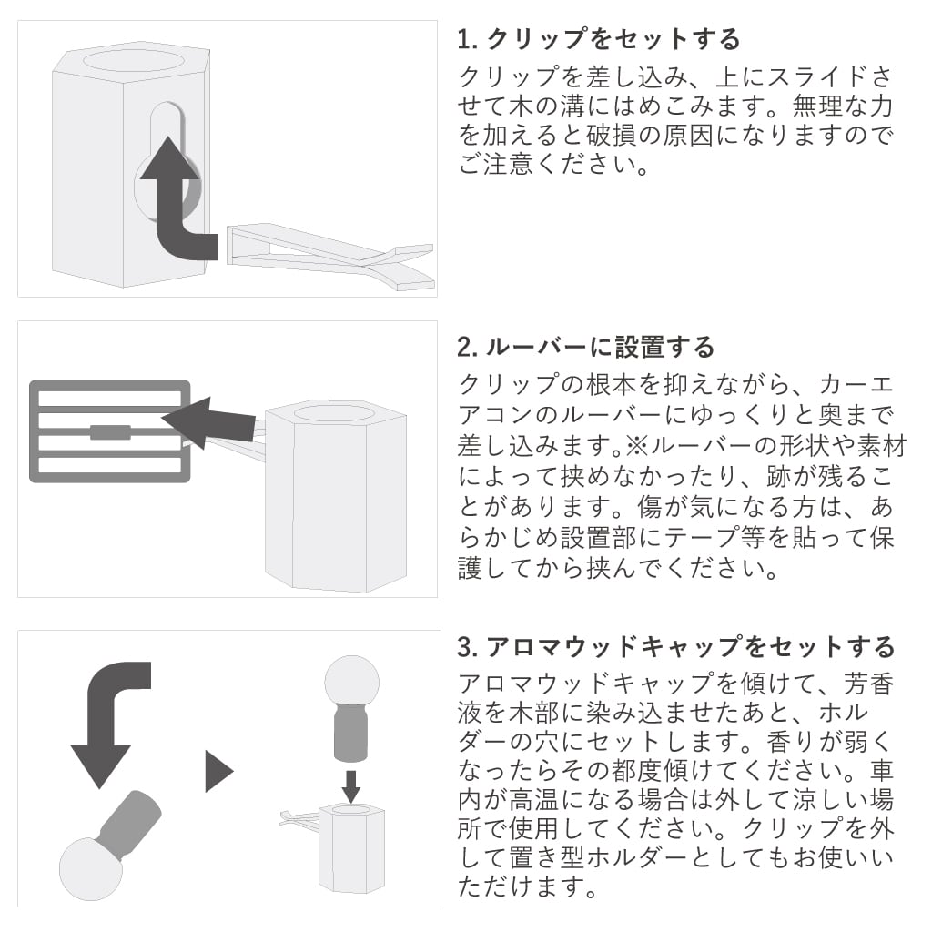 ティッシュボックス 香りとドライブセット【アロマウッドキャップ