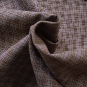 先染布  JUNKO MATSUDA Yarn Dyed Woven　ラベンダーグレージュ（モーブ系）