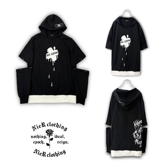 BLACK 2WAY SLEEVE PARKA【DROPS LOGO】