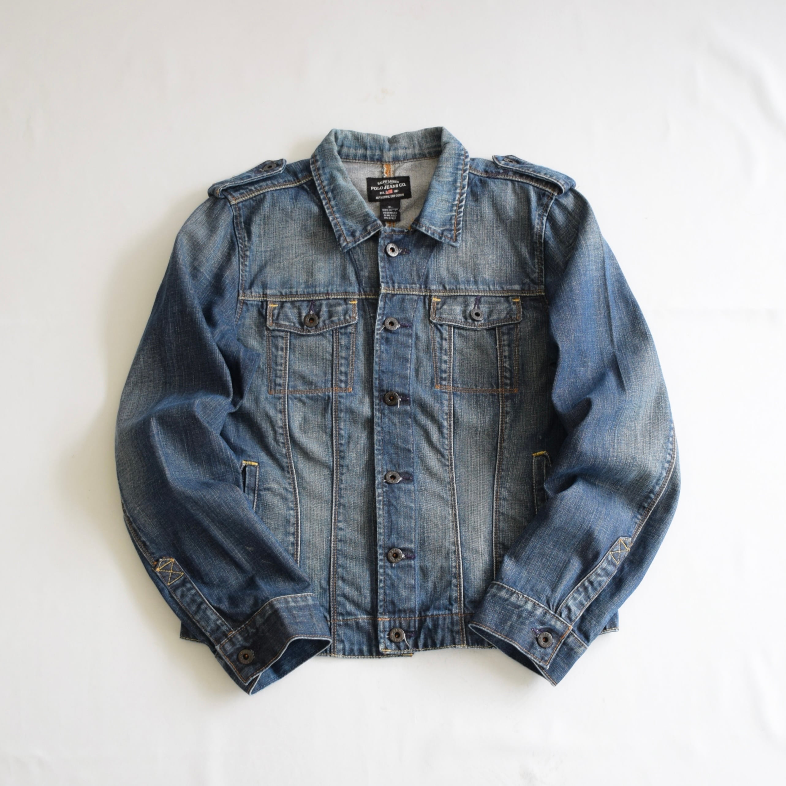 00's POLO JEANS CO. デニムジャケット ボーイズ XL ブルー ラルフ