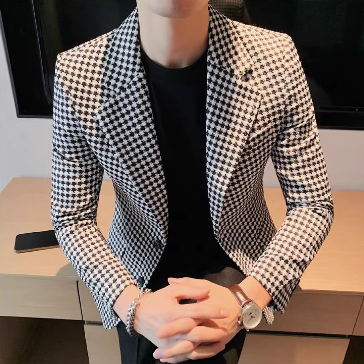 千鳥柄がユニークなアクセントをプラス　JA005