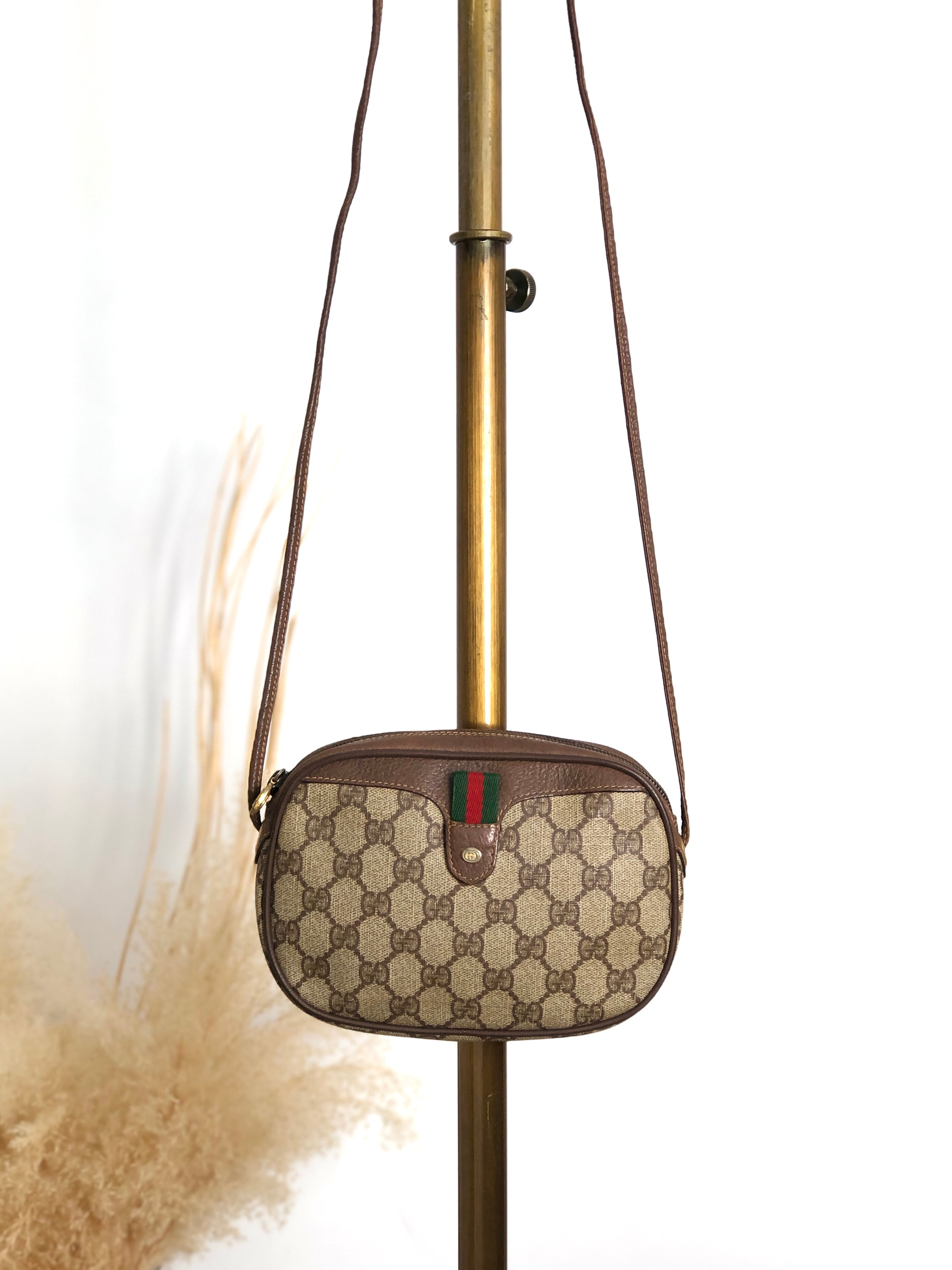 GUCCI グッチ シェリーライン GG柄 ショルダーバッグ ブラウン PVC vintage ヴィンテージ オールド kr4ygb