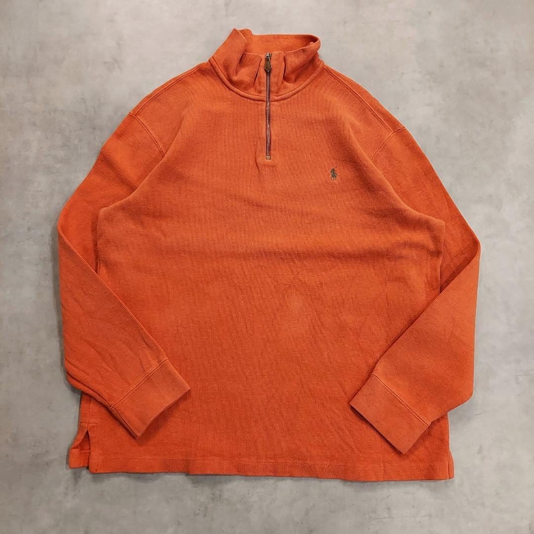 ポロバイ ラルフローレン ニット 古着 ハーフジップ XL オレンジ 16597