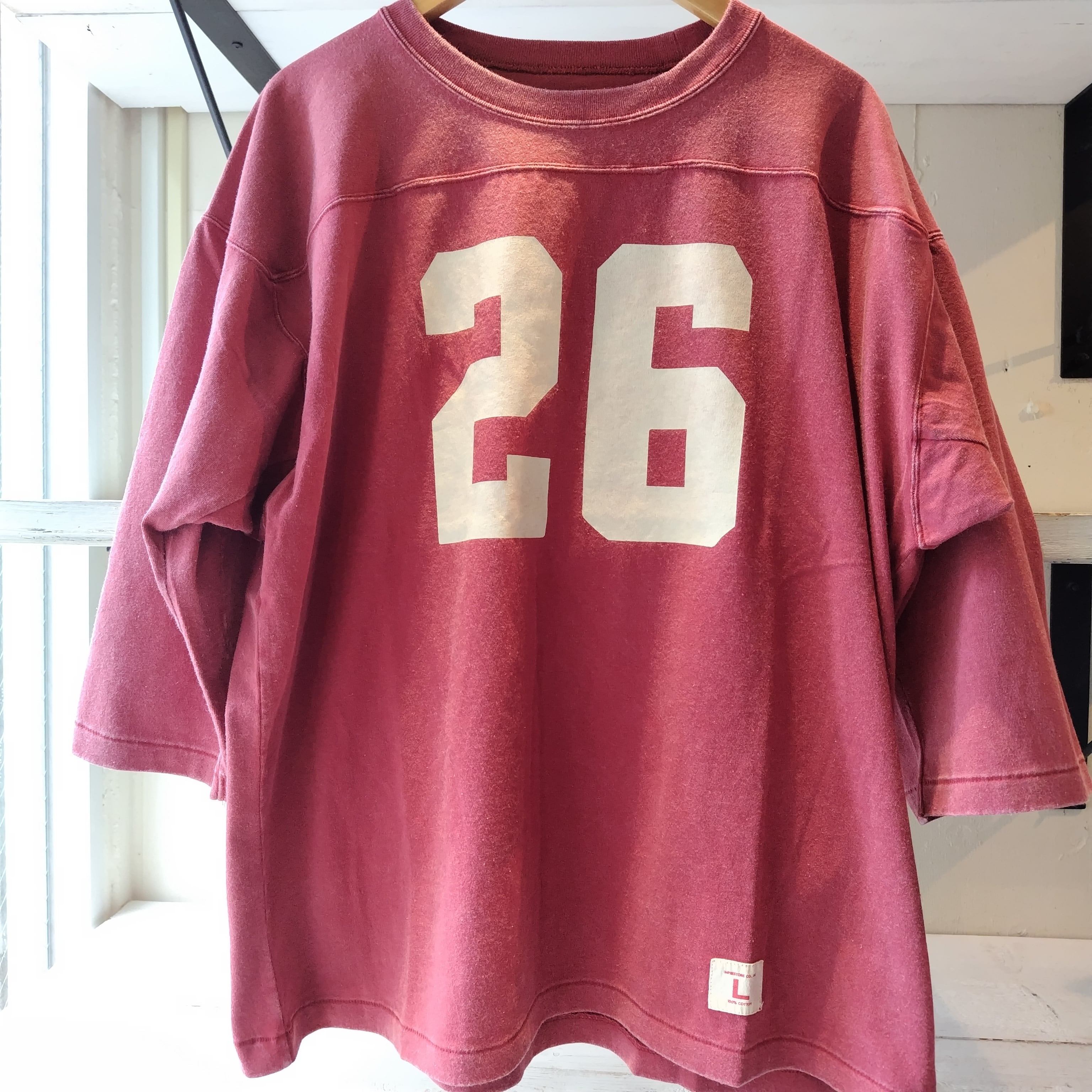 新品 LongBeach x IMPRESTORE ネイビー L フットボールT Long Beach x IMPRESTORE | LongBeach Omotesando