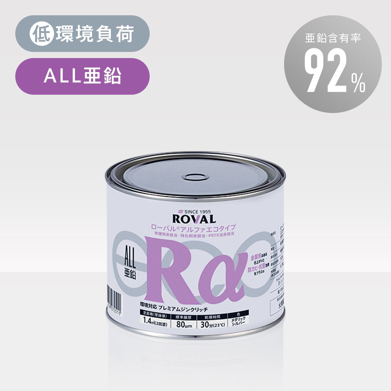 ローバル 容量5kg | ローバル ROVAL 亜鉛めっきの補修 ＜グレー 
