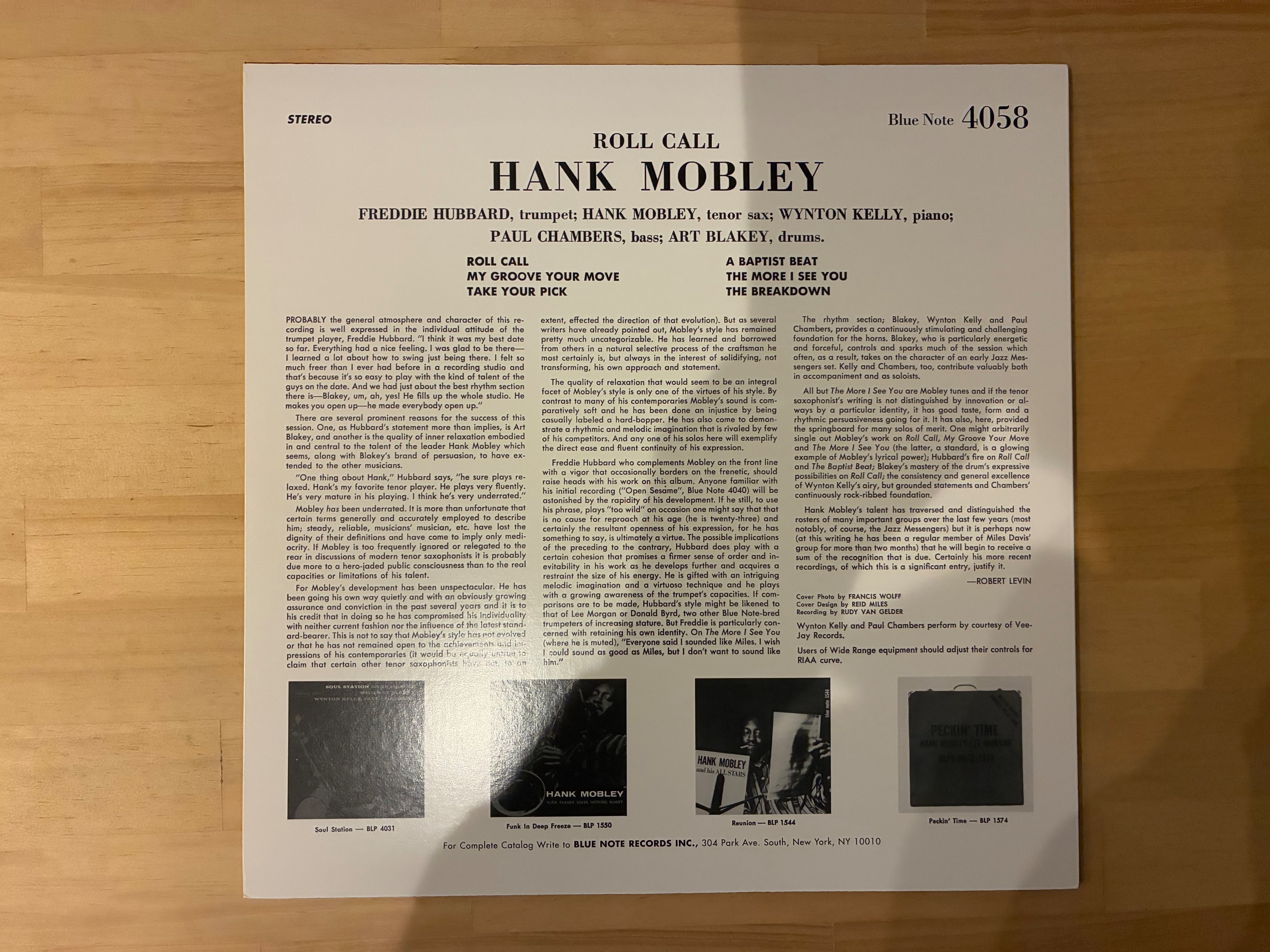 HANK MOBLEY / ROLL CALL | sixteen records (シックスティーンレコード)