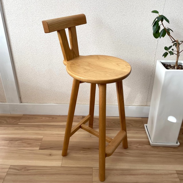 KB Counter chair【KB03】ちょいかけスツール　栗の木のハイスツール　キッチンスツール