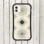 受注生産 iPhoneケース 白黒の同心円護符｜魔除けシンボル TALM046A