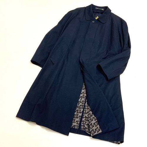 OLD LANVIN ランバン 幾何学柄 ウール ステンカラーコート