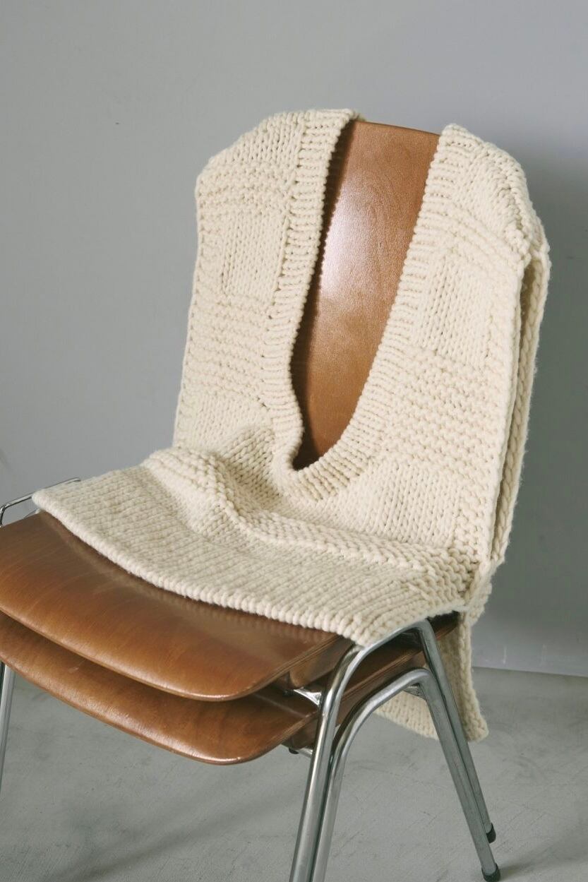 ànuke Uneck Handknit Vest Uネックハンドニットベスト Ivory | planet3rd