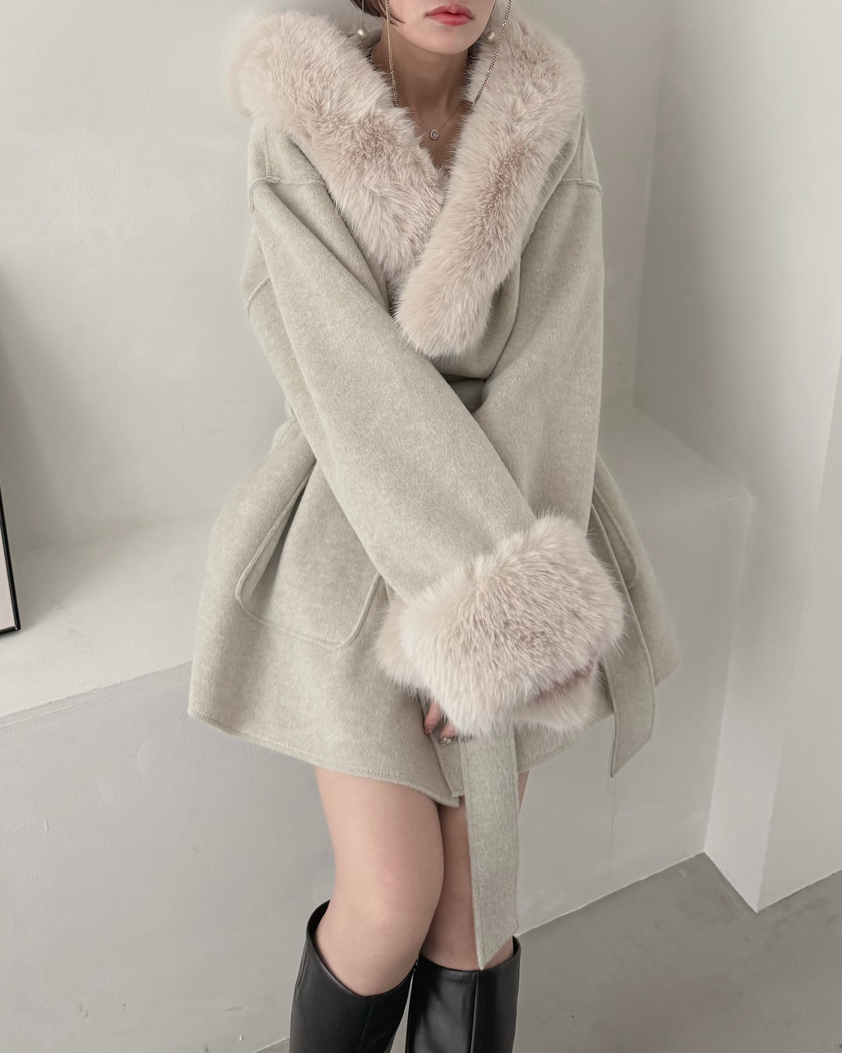 ジャケット・アウター Grace Wrap Coat Fur Grace Wrap Coat】 | Epistory